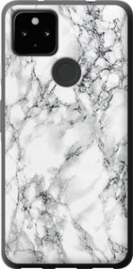 Чохол на Google Pixel 5A Мрамор білий 4480t-2286 (Чорний)