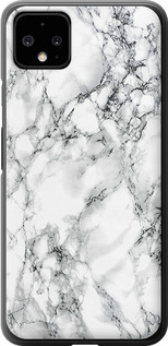 Чехол на Google Pixel 4 XL Мрамор белый 4480u-1754 (Черный)