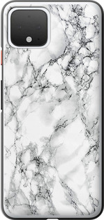 Чехол на Google Pixel 4 Мрамор белый 4480u-1755 (Черный)
