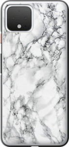 Чехол на Google Pixel 4 Мрамор белый 4480u-1755 (Черный)