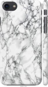 Чехол на iPhone SE 2022 Мрамор белый 4480m-3737 (Черный)
