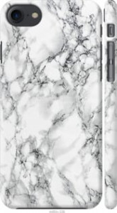 Чехол на iPhone 8 Мрамор белый 4480c-1031 (Черный) для iPhone 7 (4.7'')