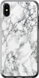 Чехол на iPhone X Мрамор белый 4480t-1050 (Черный)