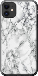 Чехол на iPhone 11 Мрамор белый 4480u-1722 (Черный)
