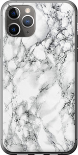 Чехол на iPhone 11 Pro Max Мрамор белый 4480u-1723 (Черный)