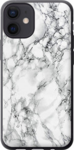 Чехол на iPhone 12 Mini Мрамор белый 4480u-2071 (Черный)