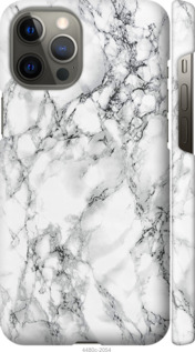 Чехол на iPhone 12 Pro Max Мрамор белый 4480m-2054 (Черный)