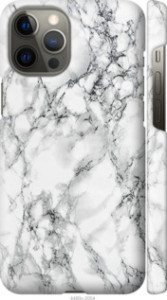 Чехол на iPhone 12 Pro Max Мрамор белый 4480m-2054 (Черный)