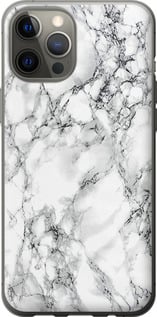 Чехол на iPhone 12 Pro Max Мрамор белый 4480u-2054 (Черный)