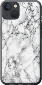 Чехол на iPhone 13 Мрамор белый 4480u-2374 (Черный)