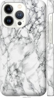 Чехол на iPhone 13 Pro Мрамор белый 4480m-2372 (Черный)
