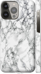 Чохол на iPhone 13 Pro Max Мрамор білий 4480m-2371 (Чорний)
