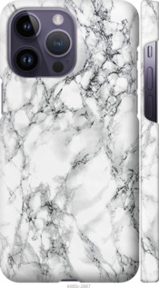 Чохол на iPhone 14 Pro Max Мрамор білий 4480m-2667 (Black)