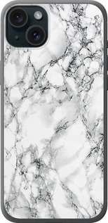 Чехол на iPhone 15 Plus Мрамор белый 4480u-3097 (Черный)