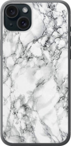 Чохол на iPhone 15 Plus Мрамор білий 4480u-3097 (Чорний)