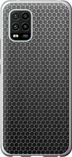 Чехол на Xiaomi Mi 10 Lite Ячейки 243t-1924 (Черный)