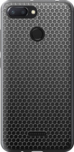 Чехол на Xiaomi Redmi 6 Ячейки 243t-1521 (Черный)