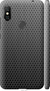 Чехол на Xiaomi Redmi Note 6 Pro Ячейки 243m-1551 (Черный)
