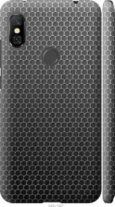 Чехол на Xiaomi Redmi Note 6 Pro Ячейки 243m-1551 (Черный)