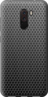 Чехол на Xiaomi Pocophone F1 Ячейки 243u-1556 (Черный)