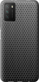 Чехол на Xiaomi Poco M3 Ячейки 243u-2200 (Черный)