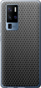 Чехол на Vivo X50 Pro Plus Ячейки 243u-2056 (Черный)