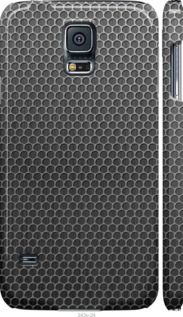 Чехол на Samsung Galaxy S5 Duos SM G900FD Ячейки 243m-62 (Черный)
