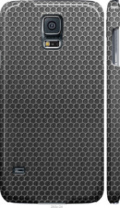 Чехол на Samsung Galaxy S5 Duos SM G900FD Ячейки 243m-62 (Черный)