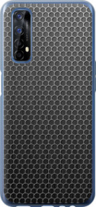 Чехол на Realme 7 Ячейки 243u-2081 (Черный)
