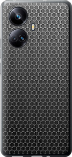 Чехол на Realme 10 Pro Plus Ячейки 243u-2944 (Черный)