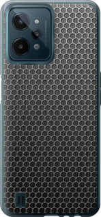 Чехол на Realme C31 Ячейки 243u-2593 (Черный)