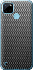 Чехол на Realme C25Y Ячейки 243u-2553 (Черный)