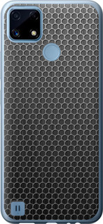 Чехол на Realme C21 Ячейки 243u-2321 (Черный)