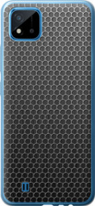 Чехол на Realme C20A Ячейки 243u-2416 (Черный)