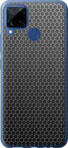 Чехол на Realme C15 Ячейки 243u-2063 (Черный)
