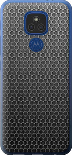 Чехол на Motorola E7 Plus Ячейки 243u-2107 (Черный)