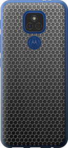 Чехол на Motorola E7 Plus Ячейки 243u-2107 (Черный)