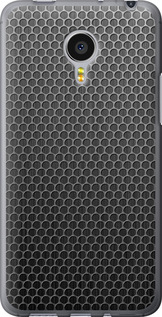 Чехол на Meizu MX4 PRO Ячейки 243u-132 (Черный)