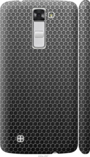 Чехол на LG K8 K350E Ячейки 243m-297 (Черный)