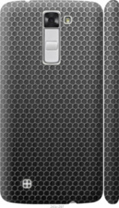 Чехол на LG K8 K350E Ячейки 243m-297 (Черный)