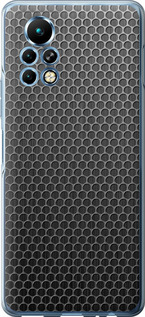 Чехол на Infinix Note 11 Pro Ячейки 243u-2865 (Черный)