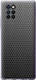 Чехол на Infinix Note 10 Pro Ячейки 243u-2709 (Черный)
