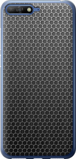 Чехол на Huawei Y6 2018 Ячейки 243t-1637 (Черный)