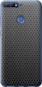 Чехол на Huawei Honor 7C Ячейки 243t-1411 (Черный)