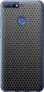 Чехол на Huawei Honor 7C Ячейки 243u-1411 (Черный)