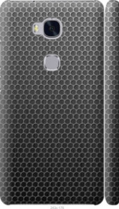 Чехол на Huawei Honor 5X Ячейки 243m-176 (Черный)