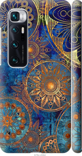 Чехол на Xiaomi Mi 10 Ultra Золотой узор 678m-2064 (Синий)