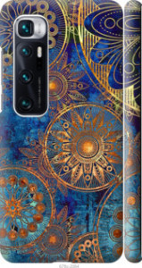 Чехол на Xiaomi Mi 10 Ultra Золотой узор 678m-2064 (Синий)