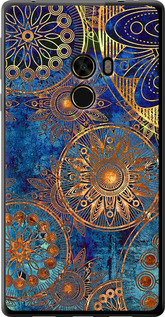 Чехол на Xiaomi Mi MiX Золотой узор 678u-426 (Синий)