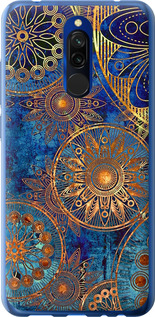 Чохол на Xiaomi Redmi 8 Золотий узор 678t-1806 (Синій)